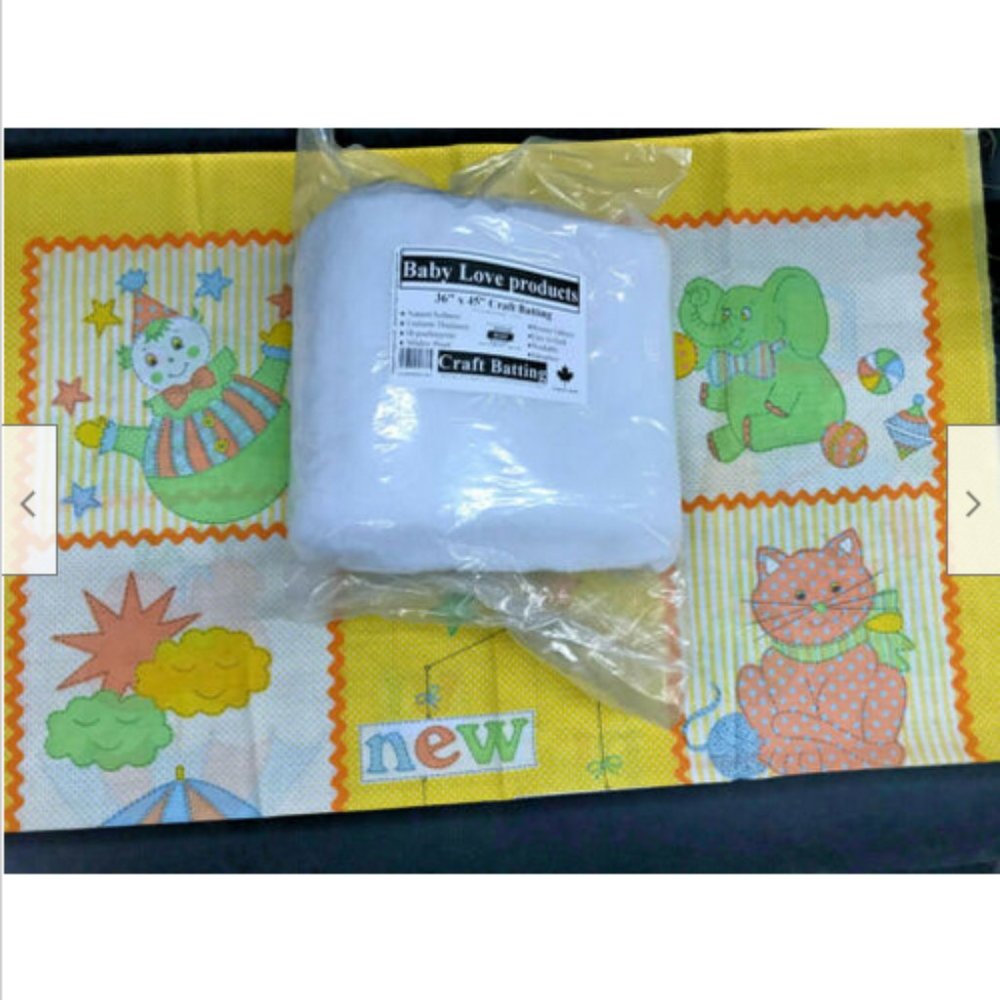 FABRIC PANEL for Crib Quilt New Kid in Town Neon Circus & Animal Theme + Batting